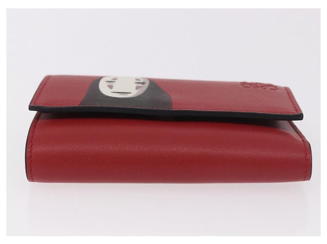 LOEWE Studio Ghibli No-Face Portafoglio Compatto in Pelle Rosso Oro Auth 191680SM D'oro - vista 6