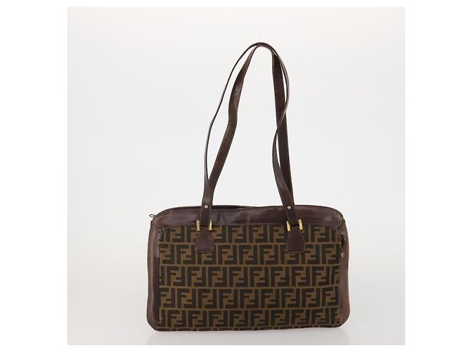 FENDI Zucca Handtasche Canvas 3 Set Braun Authentisch bs35855 - Ansicht 16
