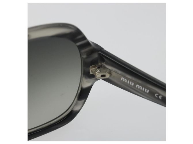 Gafas de sol Miu Miu de plástico Gray Auth 190516M Castaño - vista 10