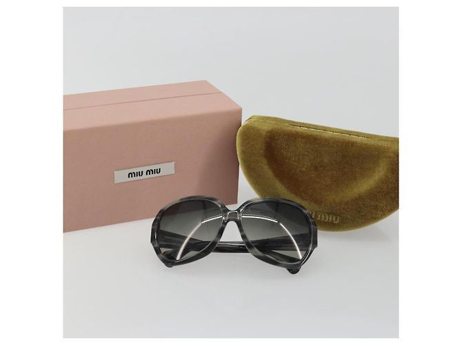 Gafas de sol Miu Miu de plástico Gray Auth 190516M Castaño - vista 12