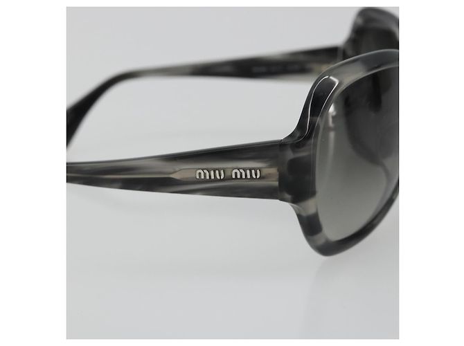 Gafas de sol Miu Miu de plástico Gray Auth 190516M Castaño - vista 7