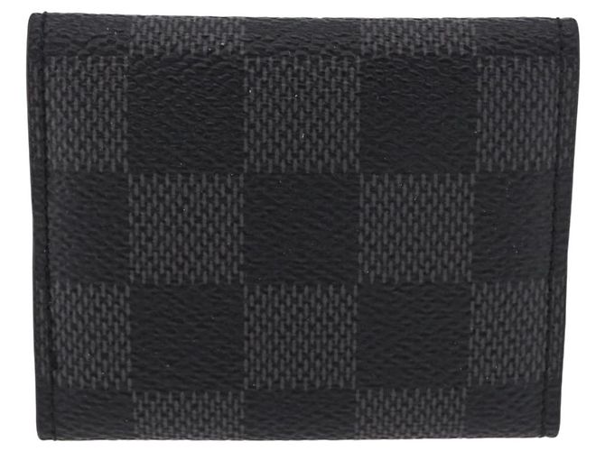 LOUIS VUITTON Damier Grafitte Gemelli Cuff Case LV Auth BA14050 Damier ebene - vista 2