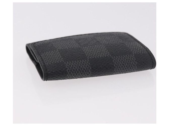 LOUIS VUITTON Damier Grafitte Gemelli Cuff Case LV Auth BA14050 Damier ebene - vista 5