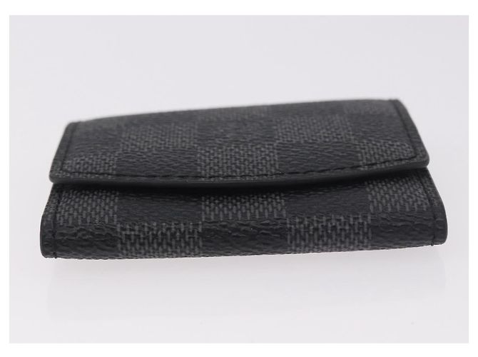 LOUIS VUITTON Damier Grafitte Gemelli Cuff Case LV Auth BA14050 Damier ebene - vista 6