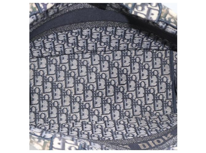 Borsa a mano 2way Christian Dior Trotter Canvas Oblique Book Navy Auth 190866A Blu navy - vista 11