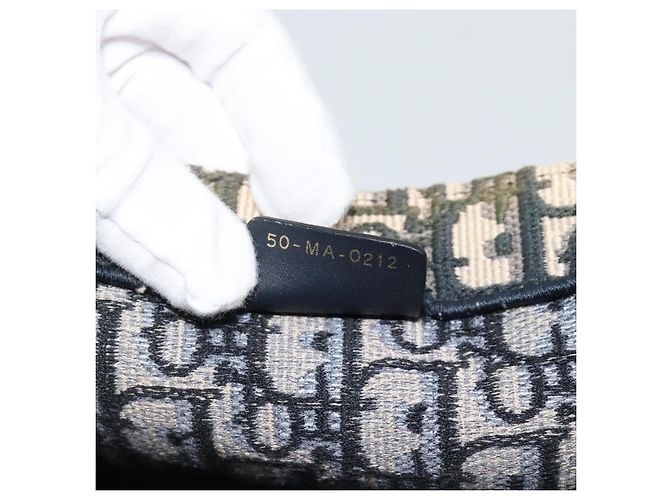 Borsa a mano 2way Christian Dior Trotter Canvas Oblique Book Navy Auth 190866A Blu navy - vista 12