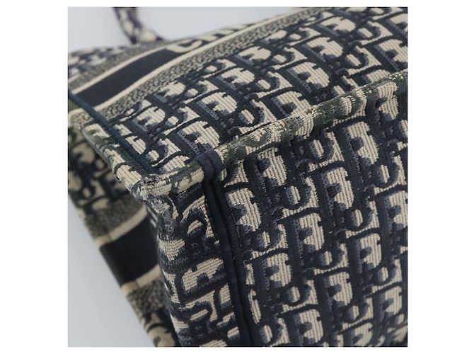 Borsa a mano 2way Christian Dior Trotter Canvas Oblique Book Navy Auth 190866A Blu navy - vista 14