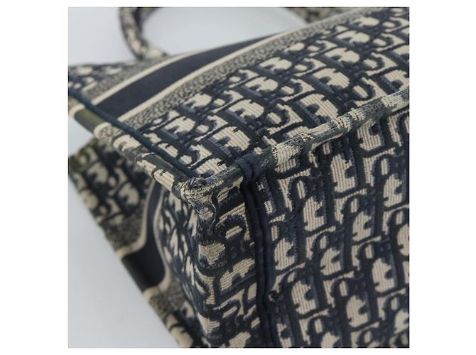 Borsa a mano 2way Christian Dior Trotter Canvas Oblique Book Navy Auth 190866A Blu navy - vista 16