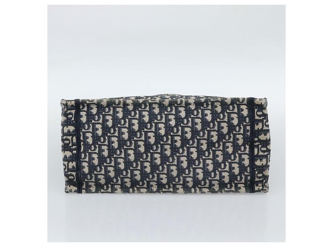 Borsa a mano 2way Christian Dior Trotter Canvas Oblique Book Navy Auth 190866A Blu navy - vista 5