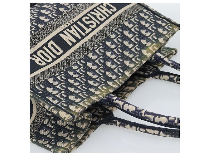 Borsa a mano 2way Christian Dior Trotter Canvas Oblique Book Navy Auth 190866A Blu navy - vista 6