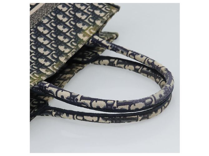 Borsa a mano 2way Christian Dior Trotter Canvas Oblique Book Navy Auth 190866A Blu navy - vista 7