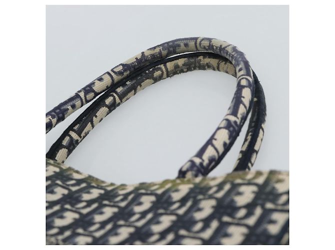 Borsa a mano 2way Christian Dior Trotter Canvas Oblique Book Navy Auth 190866A Blu navy - vista 8