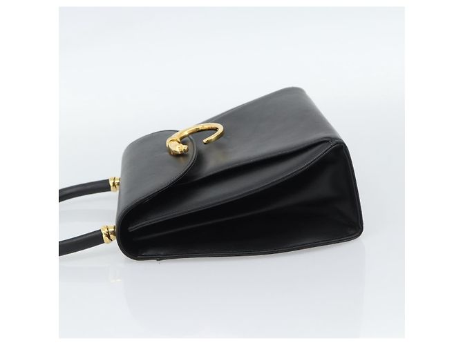 Borsa CARTIER PANTHERE in pelle nera e oro Auth 190829 Nero D'oro - vista 3