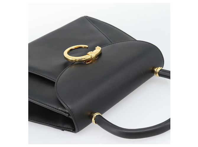 Borsa CARTIER PANTHERE in pelle nera e oro Auth 190829 Nero D'oro - vista 6