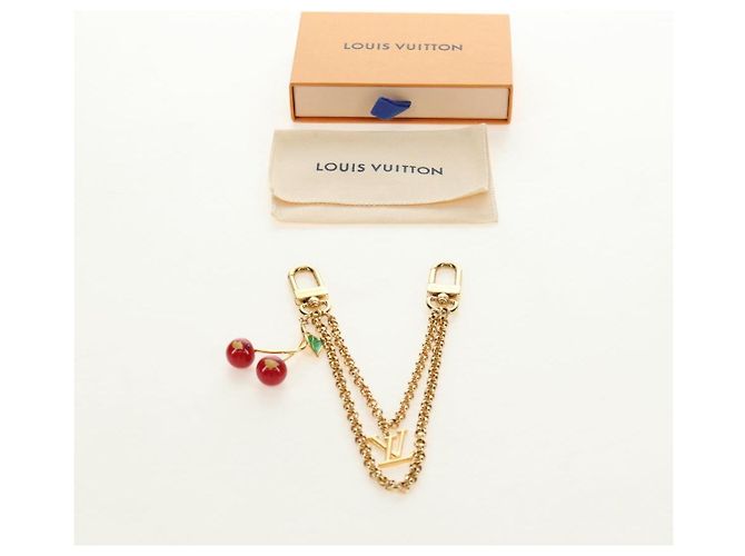 Charm per borsa LOUIS VUITTON LVxTM Bag Chain Cherry Bag Charm metallo Oro M02598 Auth 189656SAM - vista 12