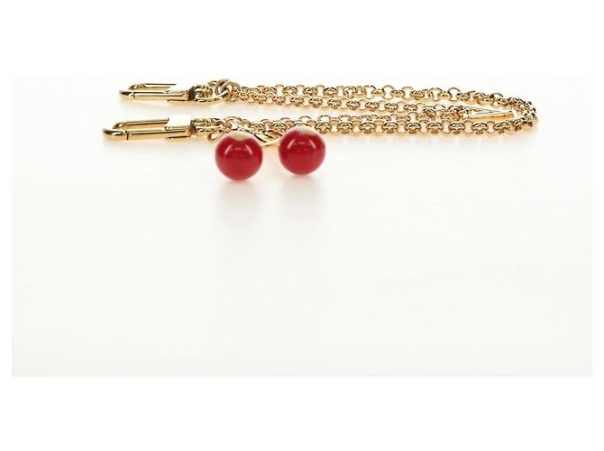 Charm per borsa LOUIS VUITTON LVxTM Bag Chain Cherry Bag Charm metallo Oro M02598 Auth 189656SAM - vista 14