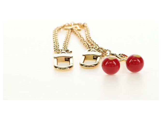 Charm per borsa LOUIS VUITTON LVxTM Bag Chain Cherry Bag Charm metallo Oro M02598 Auth 189656SAM - vista 16