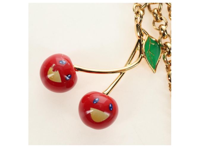 Charm per borsa LOUIS VUITTON LVxTM Bag Chain Cherry Bag Charm metallo Oro M02598 Auth 189656SAM - vista 3