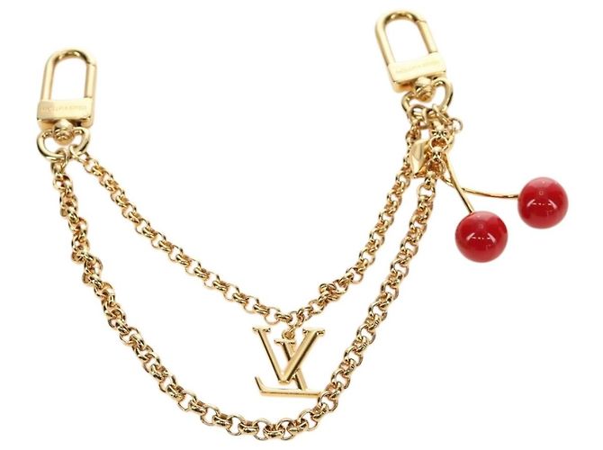Charm per borsa LOUIS VUITTON LVxTM Bag Chain Cherry Bag Charm metallo Oro M02598 Auth 189656SAM - vista 6