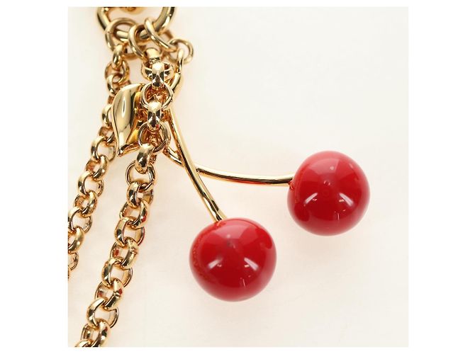 Charm per borsa LOUIS VUITTON LVxTM Bag Chain Cherry Bag Charm metallo Oro M02598 Auth 189656SAM - vista 9