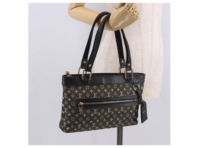 LOUIS VUITTON Borsa Monogram Mini Lucille PM Noir M92610 LV Auth bs36007 Nero - vista 23