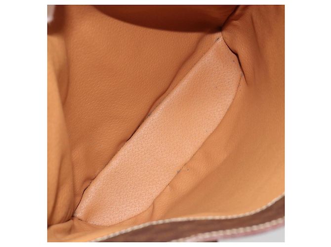 Céline Bolsa Tote CELINE Macadam em PVC e couro marrom com detalhes dourados Auth BA13920 - vista 11