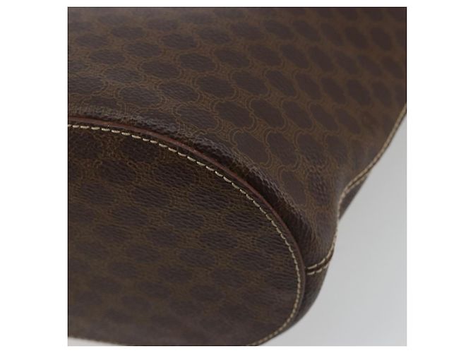 Céline Bolsa Tote CELINE Macadam em PVC e couro marrom com detalhes dourados Auth BA13920 - vista 16