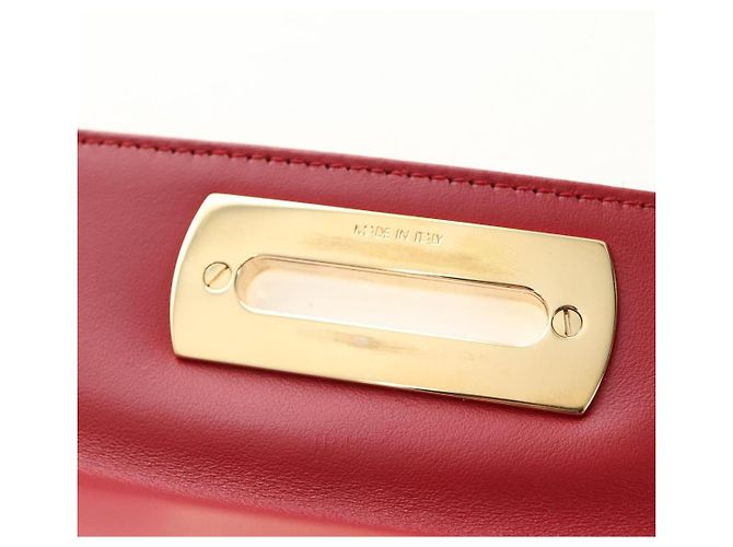 Borsa Salvatore Ferragamo Gancini in tela 2way Rosso Oro Auth 190024SAM D'oro - vista 22