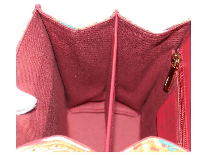 Borsa Salvatore Ferragamo Gancini in tela 2way Rosso Oro Auth 190024SAM D'oro - vista 24
