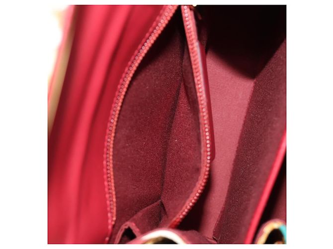Borsa Salvatore Ferragamo Gancini in tela 2way Rosso Oro Auth 190024SAM D'oro - vista 26