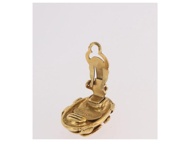 Orecchini CHANEL COCO Mark in metallo color oro CC Auth 189389 - vista 10