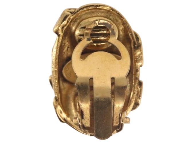 Orecchini CHANEL COCO Mark in metallo color oro CC Auth 189389 - vista 8