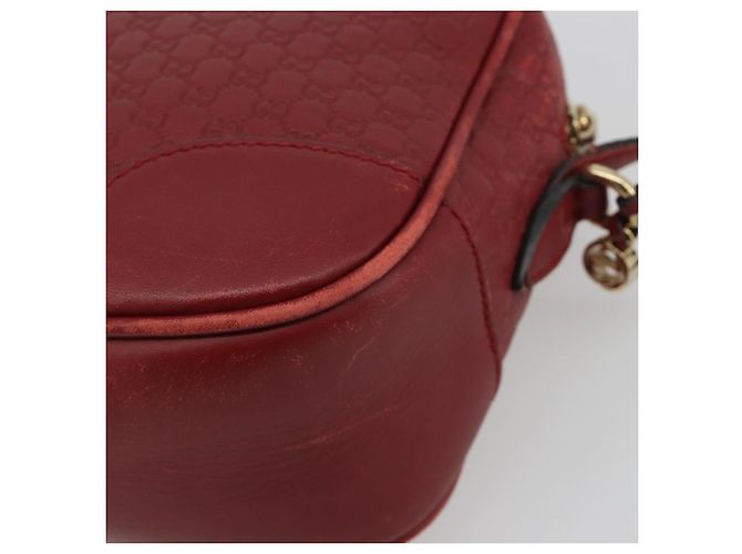 Borsa GUCCI Micro GG Canvas Guccissima in Pelle Rossa e Oro 449413 Auth mr2685 Rosso D'oro - vista 16