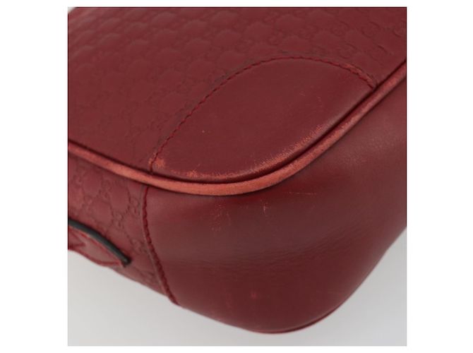 Borsa GUCCI Micro GG Canvas Guccissima in Pelle Rossa e Oro 449413 Auth mr2685 Rosso D'oro - vista 17