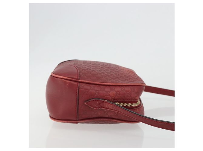 Borsa GUCCI Micro GG Canvas Guccissima in Pelle Rossa e Oro 449413 Auth mr2685 Rosso D'oro - vista 3