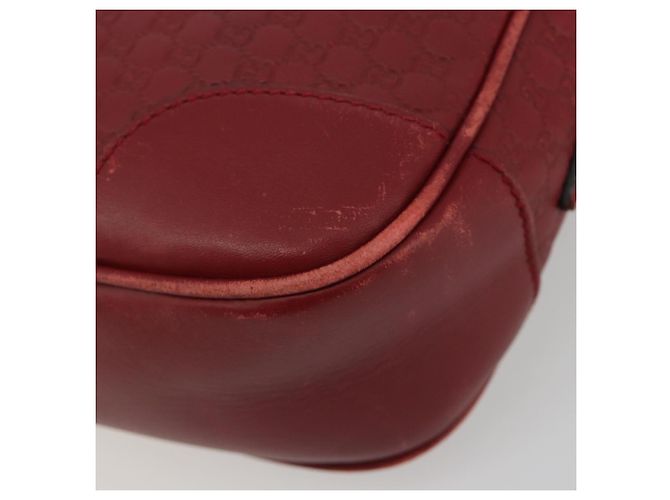 Borsa GUCCI Micro GG Canvas Guccissima in Pelle Rossa e Oro 449413 Auth mr2685 Rosso D'oro - vista 8