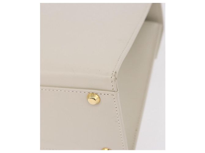 SAINT LAURENT Borsa in pelle bianca e oro Auth 190922 Bianco D'oro - vista 16
