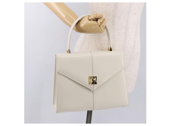 SAINT LAURENT Borsa in pelle bianca e oro Auth 190922 Bianco D'oro - vista 23