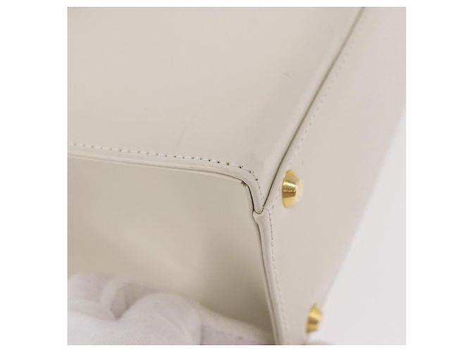 SAINT LAURENT Borsa in pelle bianca e oro Auth 190922 Bianco D'oro - vista 9
