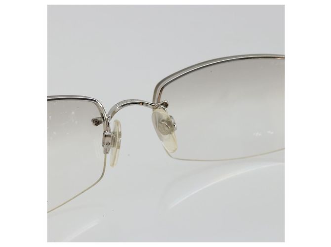 Occhiali da sole CHANEL COCO Mark Metallo Argento CC Auth 189996 - vista 10