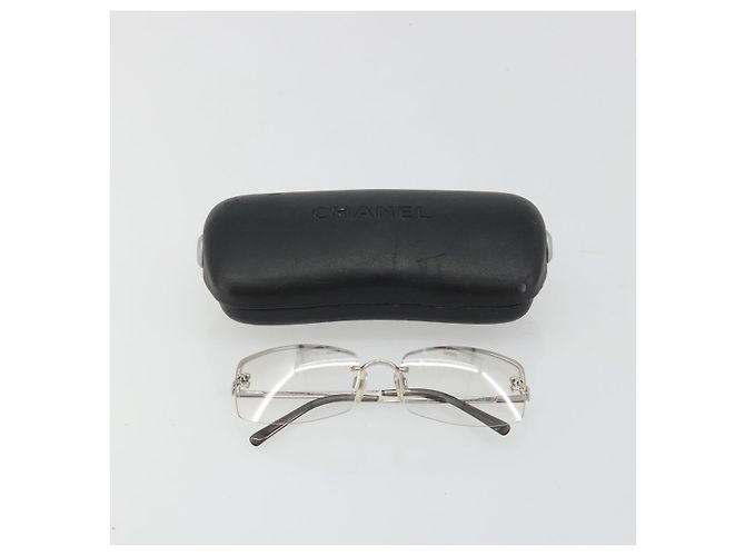 Occhiali da sole CHANEL COCO Mark Metallo Argento CC Auth 189996 - vista 12