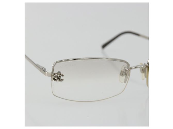 Occhiali da sole CHANEL COCO Mark Metallo Argento CC Auth 189996 - vista 5