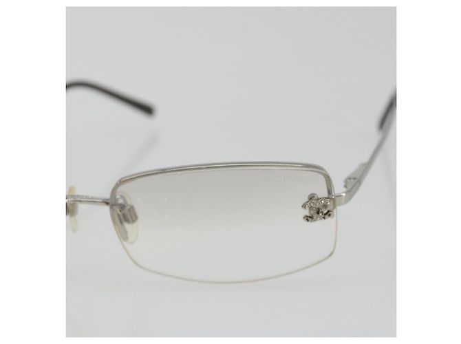 Occhiali da sole CHANEL COCO Mark Metallo Argento CC Auth 189996 - vista 6
