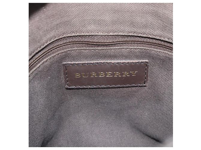 Borsa Tote BURBERRY Nova Check PVC 2way Beige Oro Auth 190614 D'oro - vista 20