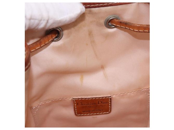 Borsa a tracolla Christian Dior Romantic Chain PVC Beige Argento Auth 191704 - vista 10