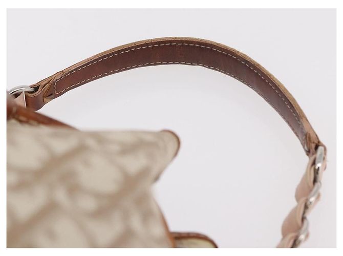 Borsa a tracolla Christian Dior Romantic Chain PVC Beige Argento Auth 191704 - vista 14