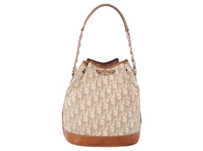 Borsa a tracolla Christian Dior Romantic Chain PVC Beige Argento Auth 191704 - vista 2