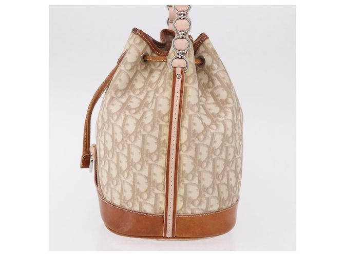 Borsa a tracolla Christian Dior Romantic Chain PVC Beige Argento Auth 191704 - vista 3