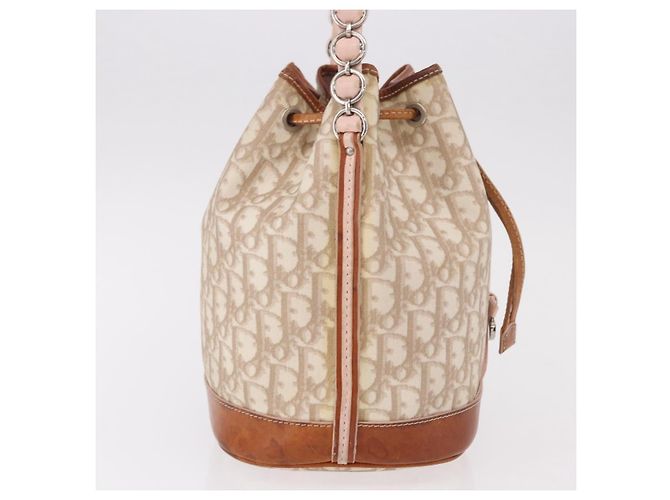 Borsa a tracolla Christian Dior Romantic Chain PVC Beige Argento Auth 191704 - vista 5