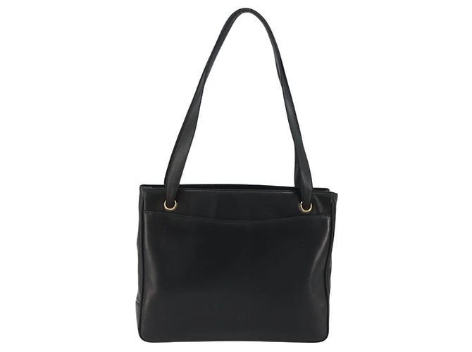 CHANEL COCO Mark Tote Bag Leder Schwarz Gold CC Auth 190947SAV Golden - Ansicht 2